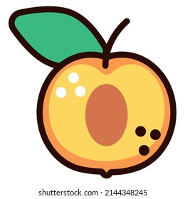 estilo de doodle de media melocotón