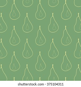 half an pear vector pattern illustration