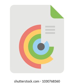 
Half pie chart, business infographics flat icon
