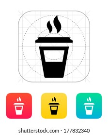 Half plastic cup icon. Vector illustration.