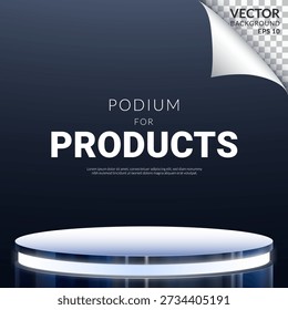 Half Podium for Product Display with Soft Lighting