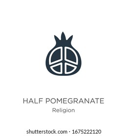Halbgranate-Ikone-Vektorillustration. Trendy flache Halbgranatsymbol aus religiöser Sammlung einzeln auf weißem Hintergrund. Vektorillustration-Illustration kann für Web- und Mobile-Grafikdesign, Logo, eps10 verwendet werden