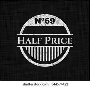 Emblema de pizarra de medio precio