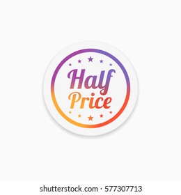 Half Price Label