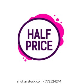 Half Price Lettering in Round Frame