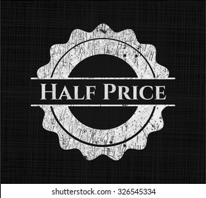 Half Price on chalkboard
