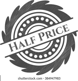 Half Price pencil emblem