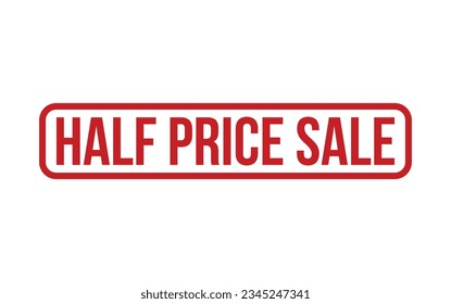 Half Price Sale Rubber Stamp Seal Vector