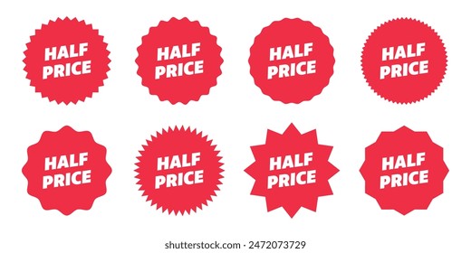 half price set sale red sticker