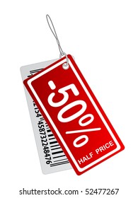 half price sticker