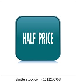Half price vector button, web design element