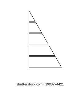 Half Pyramid Chart Diagram Vector Illustration