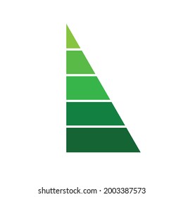 Half Pyramid Chart Diagram Vector Illustration