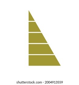 Half Pyramid Chart Diagram Vector Illustration