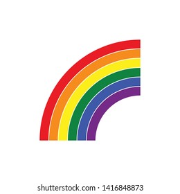 Half rainbow Icon. Pride symbol modern simple vector icon
