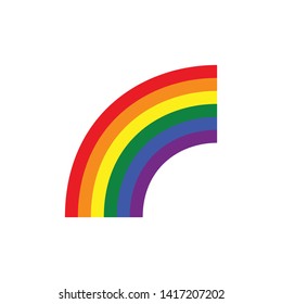 Half rainbow Icon. Pride symbol modern simple vector icon