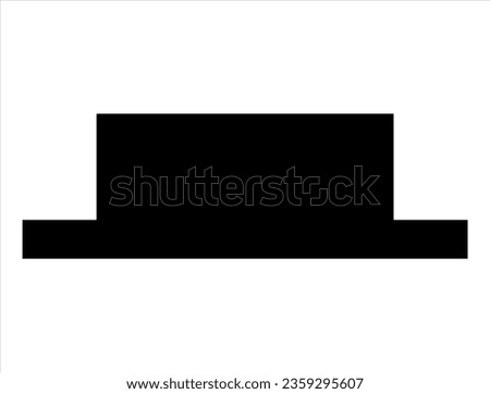 Half rest note silhouette vector art white background
