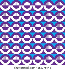 Half round moon pattern minimalism seamless background wallpaper geometric style for paper and clothing store white purple and blue