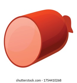 Half sausage icon. Cartoon of half sausage vector icon for web design isolated on white background