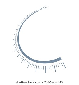 half semi circle perspective speedometer