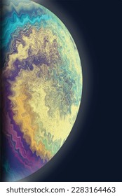 Half shining earth in a space vector, for wallpaper or smartphone background