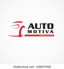 half the silhouette of a car in line style