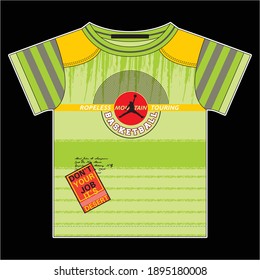Basketball-Design-Vektorgrafik mit Halbschwelle