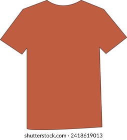 half sleeve burnt orange tshirt mockup