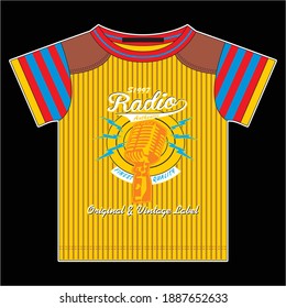 Half Sleeve Radio Design Vector