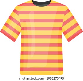 Half sleeve T shirt Concept, Seamless Repeat Horizontal Stripe Vintage Pattern Vector Icon Design, Summer Spring activities Symbol, Hot Weather Sign, Warmest Season Elements Stock illustration