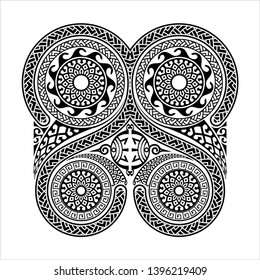 Half Sleeve Tribal Tattoo Design Vector Art Illustration