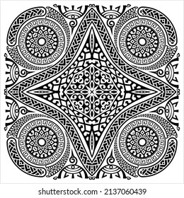 Half Sleeve Tribal Tattoo Design Vector Art Illustration