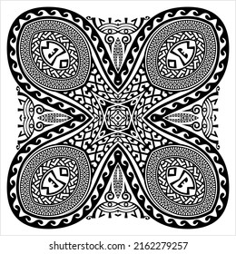 Half Sleeve Tribal Tattoo Design Vector Art Illustration