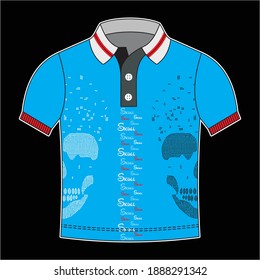 T-Shirt-Design-Vektorgrafik von Half Sleeve