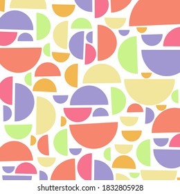 half sliced circle surface pattern in mixed colors.eps 10 vector.