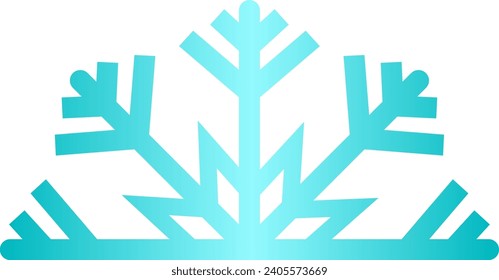 Half Snow Flakes Vector Illustration