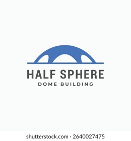 Half sphere dome building logo icon sign symbol vector illustration