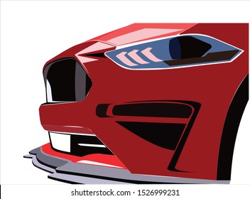 Half sport car vector design