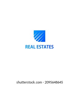 inspiración de diseño de logotipo de negocios de construcción de medio cuadrado