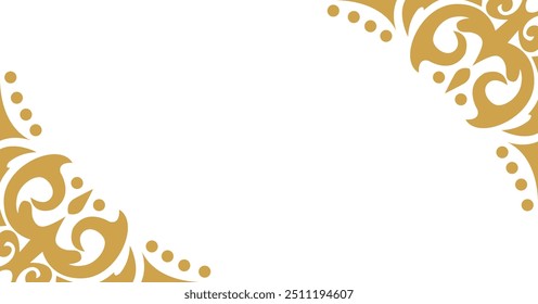Marco ornamental medio cuadrado con espacio de copia para texto o diseño