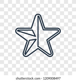 Half Star Full concept vector linear icon isolated on transparent background, Half Star Full concept transparency concept in outline style