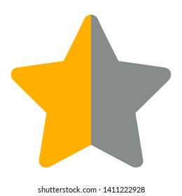 half star illustration icon vector