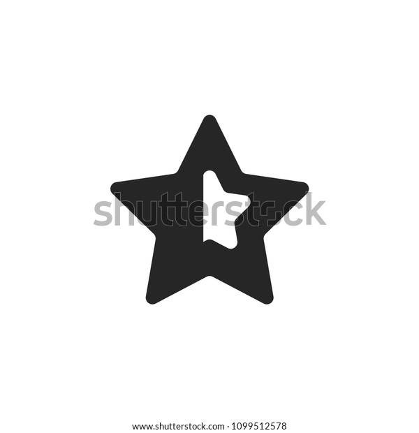 Half Star Modern Simple\
Vector Icon