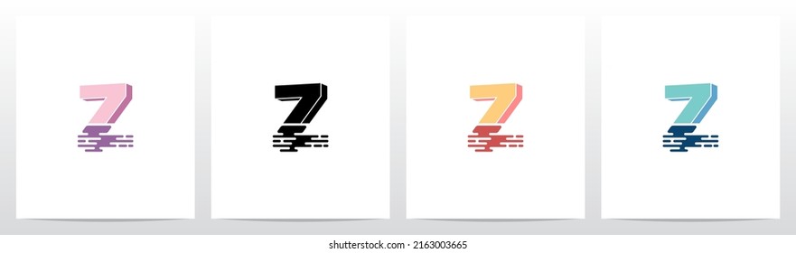 Half Submerged Letter Logo Design Z