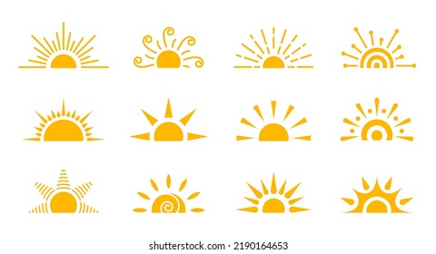 Half sun flat icon