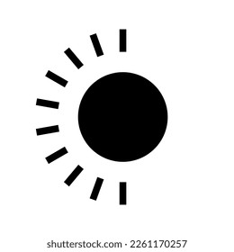 half sun icon vector illustration logo