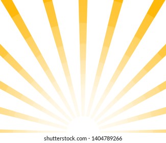 Half Sun Rays retro background, yellow colored sunburst stylish. Shine Summer pattern Eps10. Vector starburst illustration