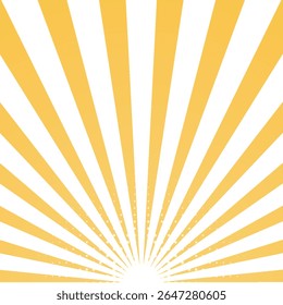 Half Sun Rays retro background, yellow colored sunburst stylish. Shine Summer pattern Eps10. Vector starburst illustration