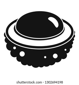 Half sweet lychees icon. Simple illustration of half sweet lychees vector icon for web design isolated on white background