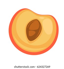 Half of tasty peach